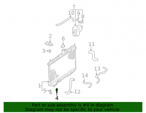 Radiator bracket lower left Nissan Rogue 14-20