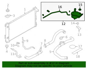 Coolant expansion tank Nissan Altima 19-