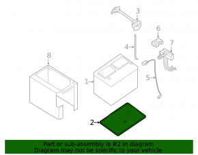 Battery tray Nissan Maxima A36 16-18