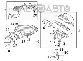 Air filter housing Hyundai Tucson 16-21 2.0 2.4