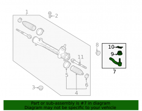 Steering tip left Lexus CT200h 11-17 CTR