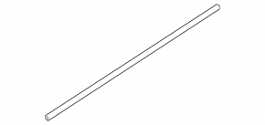 Molding door-glass central rear left BMW 5 F10 11-16 aluminum