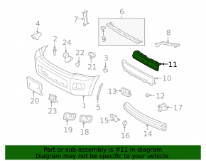 Front Bumper Bracket Central Toyota Sequoia 08-17