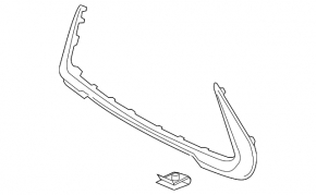 Lower grille molding for Lexus UX 19-26 F Sport, gloss black