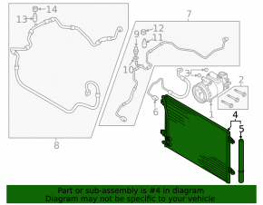 Air conditioner radiator condenser VW Passat b7 12-15 USA