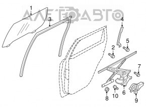 Window lifter with motor rear right Mitsubishi Outlander Sport ASX 10-24
