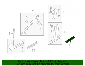 Door sill outer rear left Audi Q5 80A 18-24 black