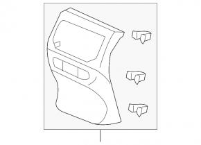 Acura TLX 15 rear center console trim - beige