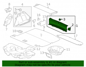 Honda Civic XI FE/FL 22-26 5d Black Trunk Door Trim