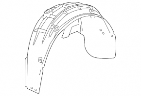 Rear left fender liner GMC Terrain 18-