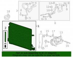 Radiator air conditioner condenser Chevrolet Camaro 16- 2.0 3.6