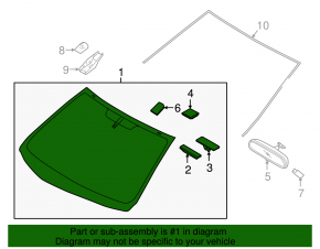 Windshield Hyundai Elantra AD 17-20 sand