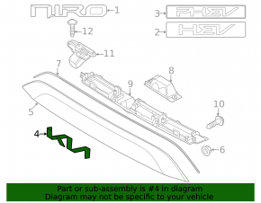 Kia Niro 23-24 trunk logo emblem