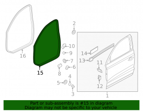 Front left door seal Audi Q3 8U 15-18