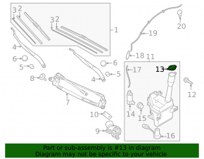 Kia Optima 16- Windscreen Washer Reservoir Cap