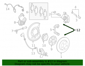 Brake hose rear left Mercedes GLC 16-22