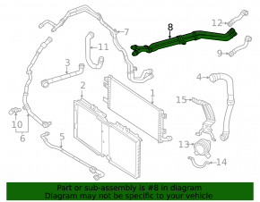 Cooling system pipes Mercedes X167 GLS 450 20-26