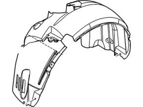 Front right mudguard Ford Fiesta 14-19 rest Plastic