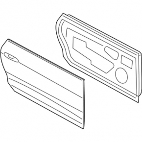 Door bare front right Ford Mustang mk6 15-