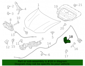 Interior hood release handle Ford Mustang Mach-E 21-23