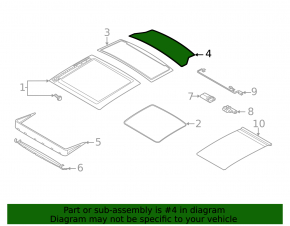 Roof lining rear Ford Escape MK4 20 - for panorama
