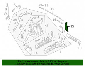 Front side member bracket rear right Ford Mustang Mach-E 21-26