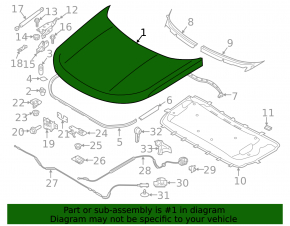 Land Rover Discovery 17-23 bare hood