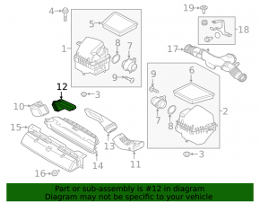 Air duct from the air intake, right Land Rover Range Rover Velar 18-25