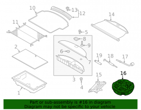 Foam plastic for Hyundai Santa FE Sport 13-18 tool