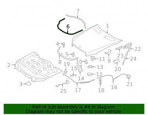 Mercedes W221 Front Hood Seal