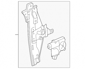 Window lifter with motor rear left Chevrolet Malibu 13-16