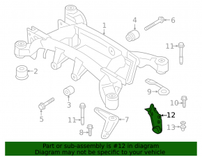 Rear subframe protection left BMW X5 E70 07-13