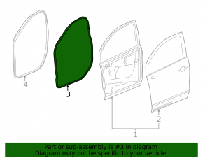 Front Right Door Seal Buick Encore 13-19