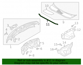 Windscreen wiper seal Audi A6 C8 19-