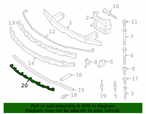 Front Bumper Absorber Lower BMW 3 G20 19-22