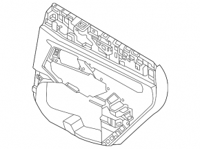 Door trim card rear right BMW i4 22-26 black