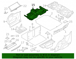 Rear floor covering BMW 5 F10 14-16 beige Venetobeige