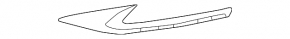 Right rear bumper molding for Lexus NX 22-25