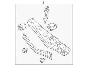 Lower control arm for rear left spring, Kia Sportage 17-22