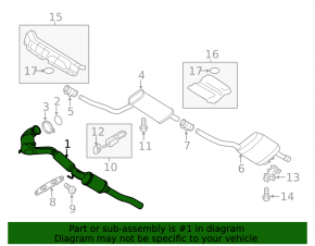 Intake pipe with catalytic converters VW Passat b7 12-15 USA 1.8T mesh torn