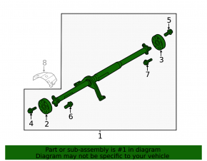 Driveshaft driveshaft Audi A3 8V 15-17 convertible