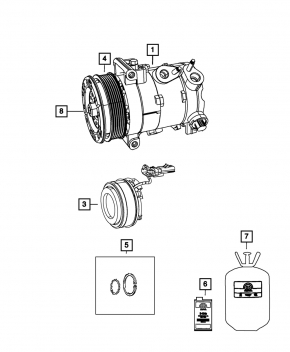 Air Conditioning Compressor Chrysler 200 4d 11-13 2.4