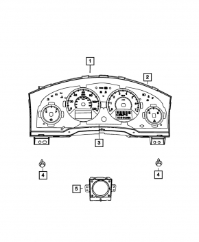 Instrument cluster Dodge Grand Caravan 11-18