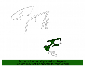 Front left window lifter with motor for Lexus IS200 IS300 99-05