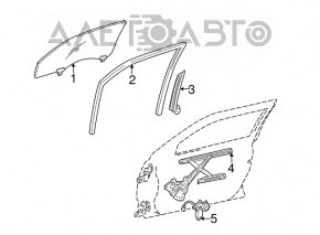 Front left window lifter with motor for Lexus IS200 IS300 99-05