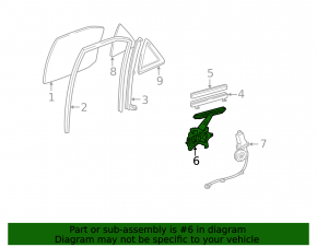 Rear right window lift with motor for Lexus RX300 98-03