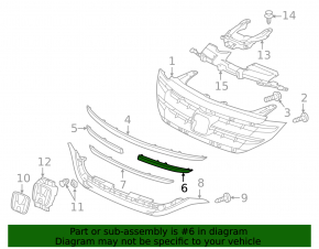 Left molding of radiator grille Honda CRV 12-14 prerest