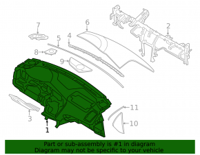 Kia Optima 14-16 Front Dashboard Without Airbag (9/10)