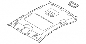 Hyundai Sonata 18-19 Ceiling Trim Beige for Sunroof