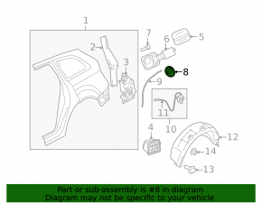 Fuel filler neck seal for Audi Q5 8R 09-17